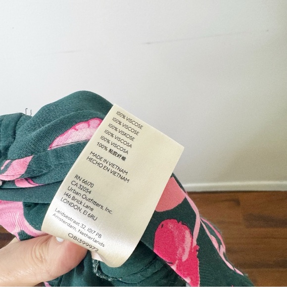 Anthropologie Floral Palm Wide Leg Vacation Pants Size 12 - Picture 9 of 9